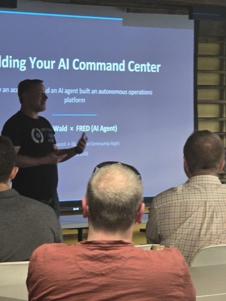 Matt DeWald presenting Building Your AI Command Center at the AI Innovation Council